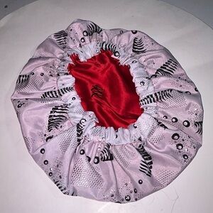African black and white with satin lining Bonnet